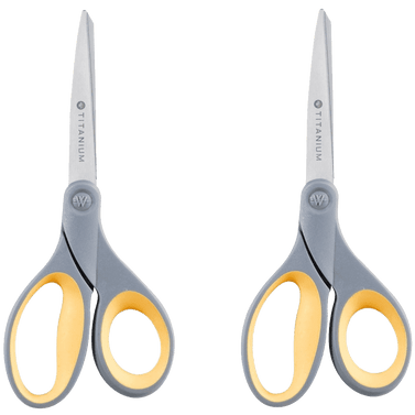 Westcott Straight Titanium Scissors With New Handle Design 8 Inch Two Per Pack